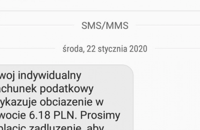 {Służby skarbowe ostrzegają przed fałszywymi wiadomościami.}